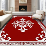Mythical Battle Crest Artistic Floor With Heroic Insignia(Red)