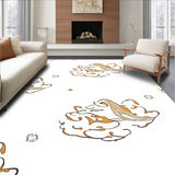 Whimsical Stratosphere Motif Plush Decorative Floor Covering(White)