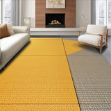 Ultra Soft Area Rug, Non Slip, Stain Resistant, Washable Area Rugs for Living Room, Bedroom, Round Non-Slip Decorative(Yellow)