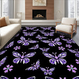 Enchanted Moth Wings Abstract with Mystical Floral Design (Black)