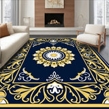 Kaleidoscopic Medallion Spiral Mosaic Bloom (Blue)