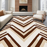 Abstract Chevron with Earthy Neutral Tones(Brown)