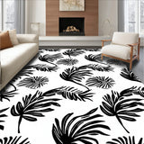 Tropical Botanical Foliage Exotic Jungle Palm Leaf(Black)