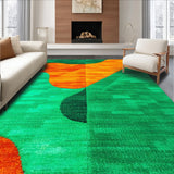 Ultra Soft Area Rug, Non Slip, Stain Resistant, Washable Area Rugs for Living Room, Bedroom, Modern Abstract Faux Wool(Green)