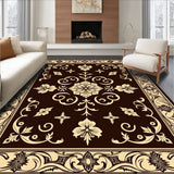 Elegant Damask Swirl Jacquard Traditional Ornate Sophisticated (Brown) - ODIKA