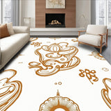 Heirloom Lotus Blossom Radiant Swirl Decorative Arrangement(Brown)