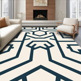 Modern Hexagonal Maze Design with Contemporary Flair(Black)