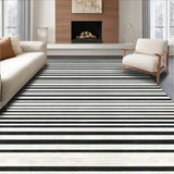 Classic Bistro Inspired Linear Reversible Floor Mat(Black)