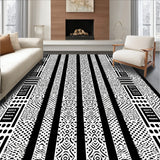 Striped Modern with Abstract Polka Motifs(Black)