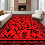 Folk Art Holly Vine with Intertwined Motifs(Red)