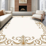 Vintage Scroll Damask Jacquard Ornamental Luxe Timeless (Gold)