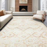 Chic Vintage Area with Elegant Geometric in Beige Tones(Beige)