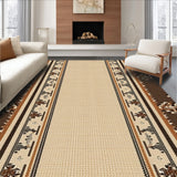 Ultra Soft Area Rug, Non Slip, Stain Resistant, Washable Area Rugs for Living Room, Bedroom, Bass Fishing Wildlife(Beige)