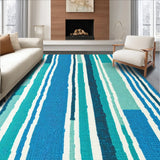 Ultra Soft Area Rug, Non Slip, Stain Resistant, Washable Area Rugs for Living Room, Bedroom, Modern Round Shag Fluffy(Blue)