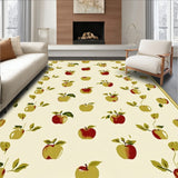 Harvest Apple Accent Non Slip Bedside Mat Machine(Beige)