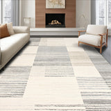 Beige Boho Geometric Runner Modern Abstract Design(Beige)