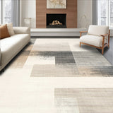 Beige & Grey Abstract Kitchen Runner(Beige)