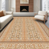 Abstract Leopard Print Area with Elegant and Natural Tones(Orange)