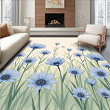 Meadow Garden Watercolor Illustration(Blue)