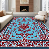 Floral Vinework Motif with Art Nouveau Inspiration (Blue)