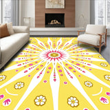Whimsical Starburst Dream with Swirling Accents and Playful Motifs(Yellow)