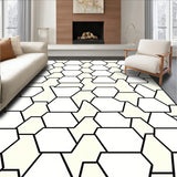 Hexagonal Honeycomb Grid with Interlocking Cells Modern Architecture(Black)