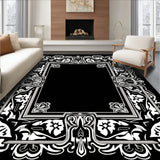 Ornate Floral Vines with Repeating Abstract Shapes (Black)