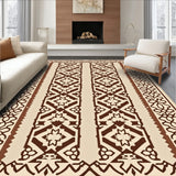 Modern Inspired with Symmetrical Interlocking Motifs(Brown)