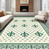 Chic Interlocking Chevron with Classic Fleur de Accents(Beige)