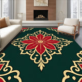 Poinsettia Medallion with Ornate Victorian Flourishes(Green)