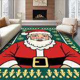 Festive Santa Claus Portrait Christmas Holiday Decorative Area(Green)