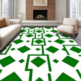 Retro Grid Maze Funky Pop Artistic Statement(Green)