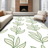 Modern Interlocking Leaf Design with Subtle Floral Embellishments (Green)