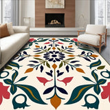 Abstract Floral Medallion Floor Covering(Beige)
