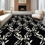 Crest Interlocking Leaves with Delicate Branch Filigree (Black) - ODIKA