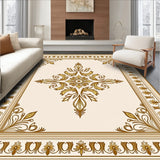Artisan Damask Transitional Heirloom Sophisticated Floret Design(Beige)