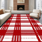 Seasonal Tartan Inspired Grid with Festive Color Coordination(Red)