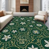 Elegant Winter Motif With Interlocking Starfish and Snowflakes(Green)