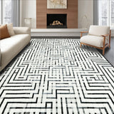 Industrial Edge Showcasing Sleek Parallel Stripes and Artistic Line Play(White)