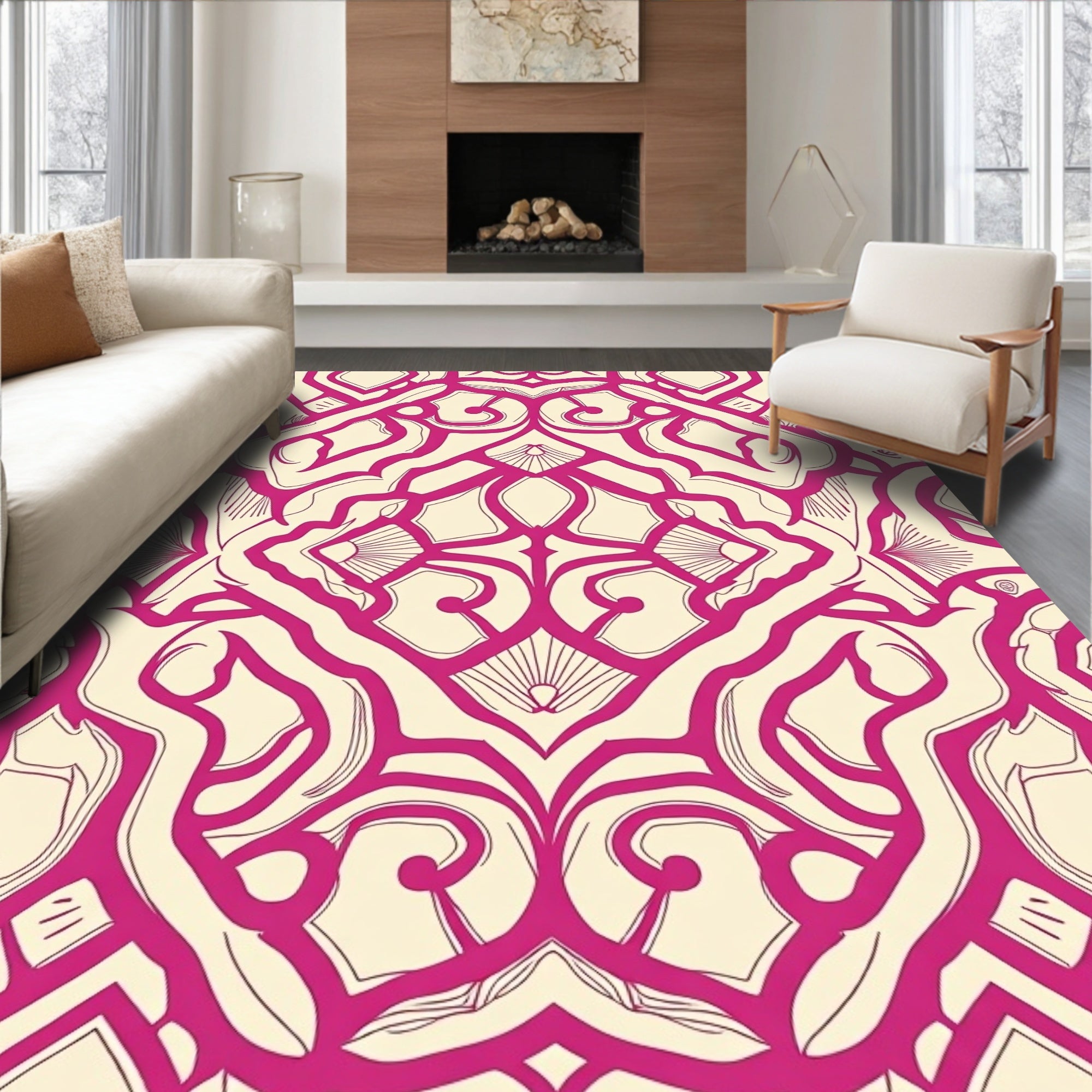 Art Sunburst and Interlock Design (Pink) - ODIKA