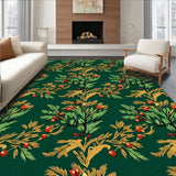 Pine Motif Non Skid with Rubber Base Holiday Theme(Green)