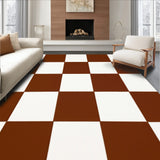 Harvest Checkered Traditional Thanksgiving Entryway Accent(Brown)