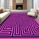Charcoal Labyrinth Maze with Interlocking Pathways(Pink) - ODIKA
