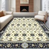 Vintage Floral Beige Blue Hallway(Beige)