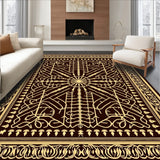 Dynasty Inspired With Ornate Interlocking Motifs(Brown)