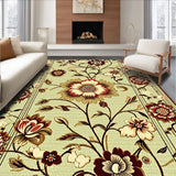 Ultra Soft Area Rug, Non Slip, Stain Resistant, Washable Area Rugs for Living Room, Bedroom, Soft Floral Transitional Living Room Rug(Beige)