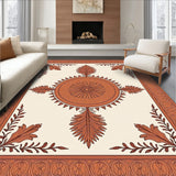 Vintage Boho Faded Paisley Motif Neutral Design(Brown)