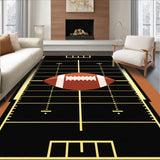 Gridiron Yard Lines Football Pigskin Motif(Green)