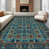 Boho Vintage with Deep Blue and Brown Accents(Blue)