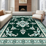 Elegant Floral Arabesque Weathered Decorative Eclectic Motif(Green)